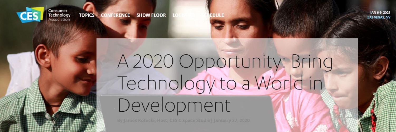 A 2020 Opportunity: Bring Technology to a World in Development.