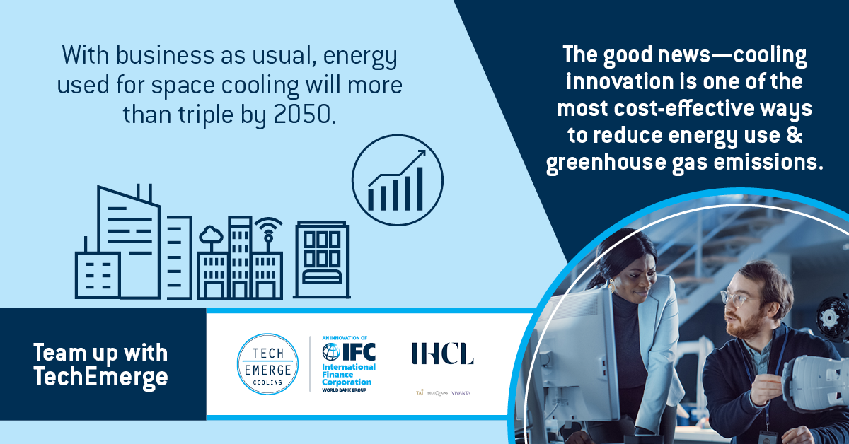With business as usual, energy used for space cooling will more than triple by 2050. The good news --- cooling innovation is one of the most cost-effective ways to reduce energy use & greenhouse gas emissions.